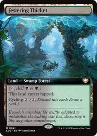 Festering Thicket (Extended Art) - Commander: Edge of Eternities - Magic: The Gathering card