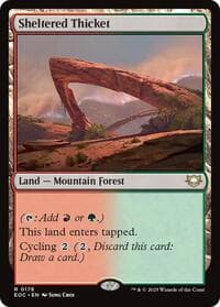 Sheltered Thicket - Commander: Edge of Eternities - Magic: The Gathering card