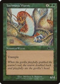 Yavimaya Wurm - Urza's Legacy - Magic: The Gathering card