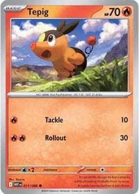 Tepig - SV: White Flare - Pokemon card