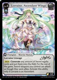 Lorraine, Ascendant Wings - Supporter Pack 3 - Grand Archive TCG card