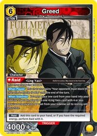 Greed (027) - UE09BT: FULLMETAL ALCHEMIST - Union Arena card