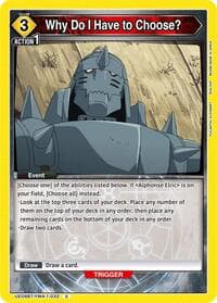 Why Do I Have to Choose? - UE09BT: FULLMETAL ALCHEMIST - Union Arena card