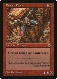 Craven Giant - Portal - Magic: The Gathering card