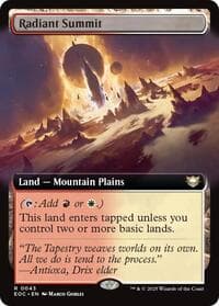 Radiant Summit (Extended Art) - Commander: Edge of Eternities - Magic: The Gathering card
