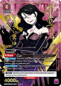 Lust (090) (SR**) - UE09BT: FULLMETAL ALCHEMIST - Union Arena card