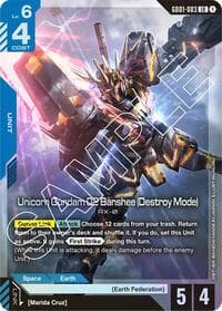 Unicorn Gundam 02 Banshee (Destroy Mode) - Newtype Rising - Gundam Card Game card