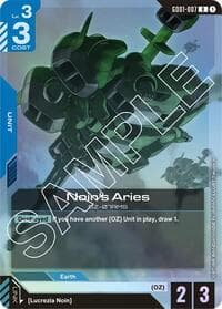 Noin's Aries - Newtype Rising - Gundam Card Game card