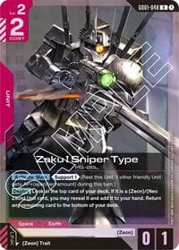 Zaku I Sniper Type - Newtype Rising - Gundam Card Game card