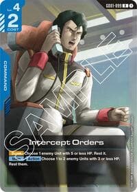 Intercept Orders - Newtype Rising - Gundam Card Game card