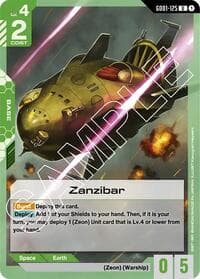 Zanzibar - Newtype Rising - Gundam Card Game card