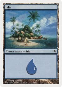 Island (Spanish) - "Isla" (H32) - Magic Encyclopedia 2005 (Salvat/Hachette) - Magic: The Gathering card