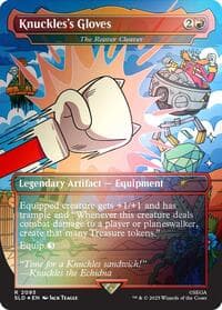 Knuckles's Gloves - The Reaver Cleaver (Rainbow Foil) - Secret Lair Drop Series - Magic: The Gathering card