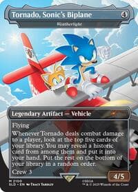 Tornado, Sonic's Biplane - Weatherlight - Secret Lair Drop Series - Magic: The Gathering card