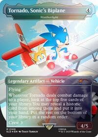 Tornado, Sonic's Biplane - Weatherlight (Rainbow Foil) - Secret Lair Drop Series - Magic: The Gathering card