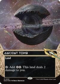 Ancient Tomb (0091) (Borderless) (Galaxy Foil) - Edge of Eternities: Stellar Sights - Magic: The Gathering card