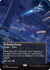 Echoing Deeps (0148) (Borderless) (Galaxy Foil) - Edge of Eternities: Stellar Sights - Magic: The Gathering card