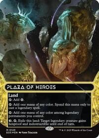 Plaza of Heroes (0123) (Borderless) (Galaxy Foil) - Edge of Eternities: Stellar Sights - Magic: The Gathering card