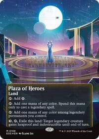 Plaza of Heroes (0168) (Borderless) (Galaxy Foil) - Edge of Eternities: Stellar Sights - Magic: The Gathering card