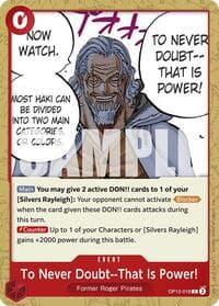 To Never Doubt--That Is Power! - Legacy of the Master - One Piece Card Game card