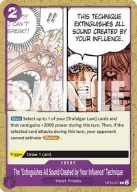 The "Extinguishes All Sound Created by Your Influence" Technique - Legacy of the Master - One Piece Card Game card