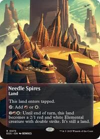 Needle Spires (0075) (Borderless) - Edge of Eternities: Stellar Sights - Magic: The Gathering card
