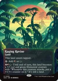 Raging Ravine (0080) (Borderless) - Edge of Eternities: Stellar Sights - Magic: The Gathering card