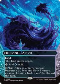 Creeping Tar Pit (0099) (Borderless) (Galaxy Foil) - Edge of Eternities: Stellar Sights - Magic: The Gathering card