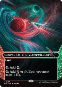 Grove of the Burnwillows (0107) (Borderless) (Galaxy Foil) - Edge of Eternities: Stellar Sights - Magic: The Gathering card