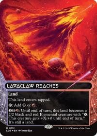 Lavaclaw Reaches (0112) (Borderless) (Galaxy Foil) - Edge of Eternities: Stellar Sights - Magic: The Gathering card