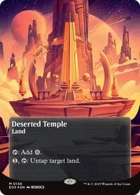 Deserted Temple (0146) (Borderless) (Galaxy Foil) - Edge of Eternities: Stellar Sights - Magic: The Gathering card