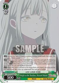 Weight on Her Shoulders, Mutsumi Wakaba - MyGO!!!!! x Ave Mujica - Weiss Schwarz card