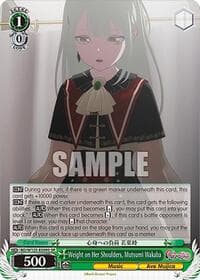 Weight on Her Shoulders, Mutsumi Wakaba (SR) - MyGO!!!!! x Ave Mujica - Weiss Schwarz card