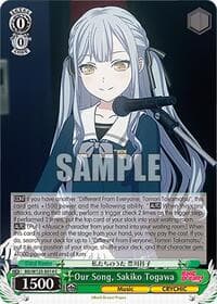 Our Song, Sakiko Togawa - MyGO!!!!! x Ave Mujica - Weiss Schwarz card