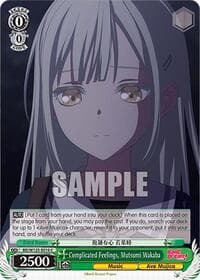 Complicated Feelings, Mutsumi Wakaba - MyGO!!!!! x Ave Mujica - Weiss Schwarz card