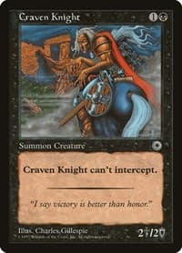 Craven Knight - Portal - Magic: The Gathering card