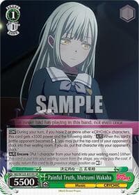 Painful Truth, Mutsumi Wakaba (SR) - MyGO!!!!! x Ave Mujica - Weiss Schwarz card