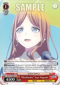 "Hitoshizuku" Soyo Nagasaki - MyGO!!!!! x Ave Mujica - Weiss Schwarz card