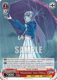 "Hitoshizuku" Anon Chihaya (B) (SR) - MyGO!!!!! x Ave Mujica - Weiss Schwarz card