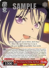 How to Convey Your Feelings, Uika Misumi - MyGO!!!!! x Ave Mujica - Weiss Schwarz card