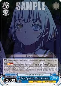 Free Spirited, Rana Kaname - MyGO!!!!! x Ave Mujica - Weiss Schwarz card