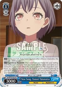 New Song, Tomori Takamatsu - MyGO!!!!! x Ave Mujica - Weiss Schwarz card