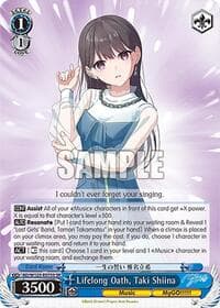 Lifelong Oath, Taki Shiina (SR) - MyGO!!!!! x Ave Mujica - Weiss Schwarz card