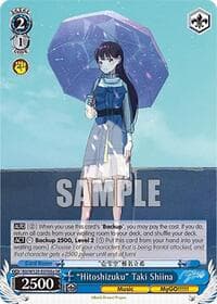 "Hitoshizuku" Taki Shiina (A) (SR) - MyGO!!!!! x Ave Mujica - Weiss Schwarz card