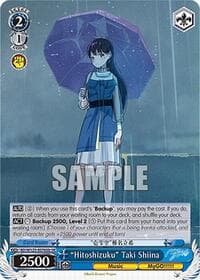 "Hitoshizuku" Taki Shiina (B) (SR) - MyGO!!!!! x Ave Mujica - Weiss Schwarz card