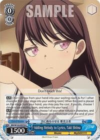 Adding Melody to Lyrics, Taki Shiina - MyGO!!!!! x Ave Mujica - Weiss Schwarz card