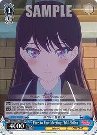 Face to Face Meeting, Taki Shiina (SR) - MyGO!!!!! x Ave Mujica - Weiss Schwarz card