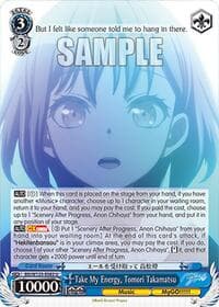 Take My Energy, Tomori Takamatsu - MyGO!!!!! x Ave Mujica - Weiss Schwarz card