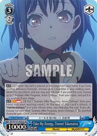 Take My Energy, Tomori Takamatsu (SR) - MyGO!!!!! x Ave Mujica - Weiss Schwarz card