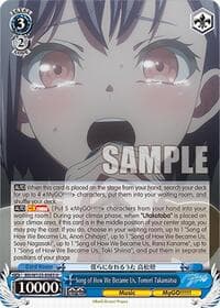 Song of How We Became Us, Tomori Takamatsu - MyGO!!!!! x Ave Mujica - Weiss Schwarz card